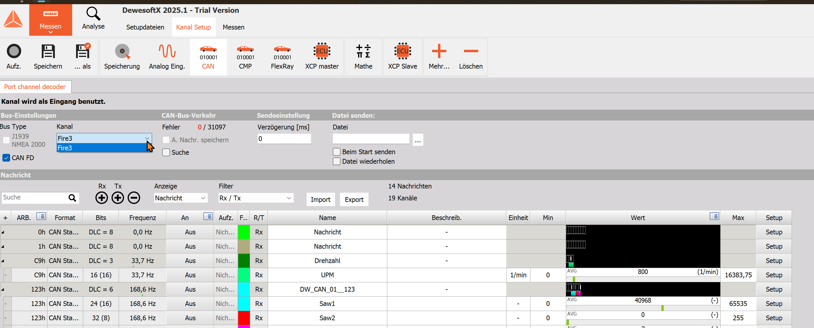 select CAN interface