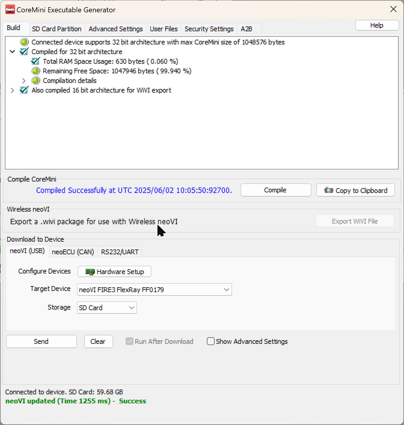 Upload CoreMini